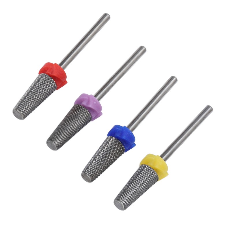 4pcs Nail Drill Bits Tungsten Carbide Acrylic Nails Gel Polish