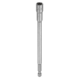 sourcing map Nut Driver Drill Bit 8mm Metric Impact Socket 1/4" Hex Shank 6" (150mm) Extra Long Magnetic 6-Point Sockets Quick-Change CR-V Steel Bolt Setter for Power Drill Drivers