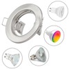 KingYH 8 Pack Recessed Light Frames Set GU10 MR16 Round