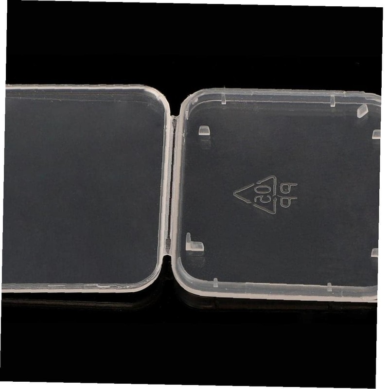 10Pcs Transparent Universal SD Card Storage Case Durable SDHC Memory