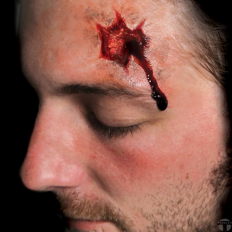 Epic Armoury MW-130046 Shot and Stabbed Temporary Tattoo Transfer, rot,