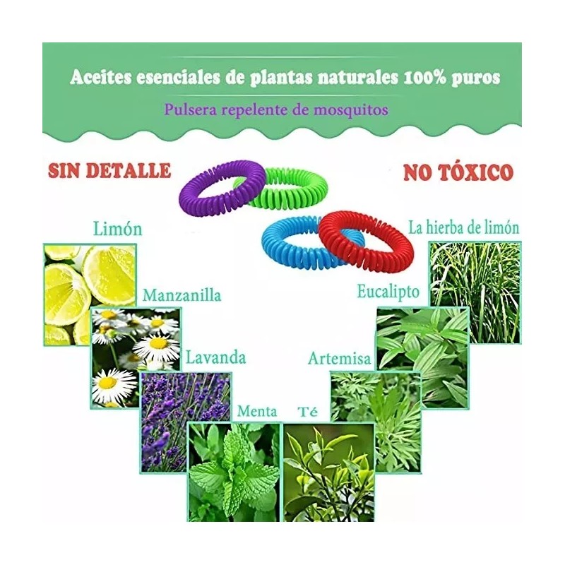 Anti-Mosquitos/ repelente 10 Pulseras Repelente Para Mosquitos 100% Efectivo