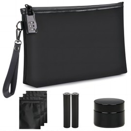 HOMEAL Smell Proof Bag,Smell Proof Pouch,Stash Box,Smell Proof Container,Odor Proof Pouch,Smell Proof Box,Smell Proof Case,Stash Storage Odor Proof Bags Kit Christmas Gift