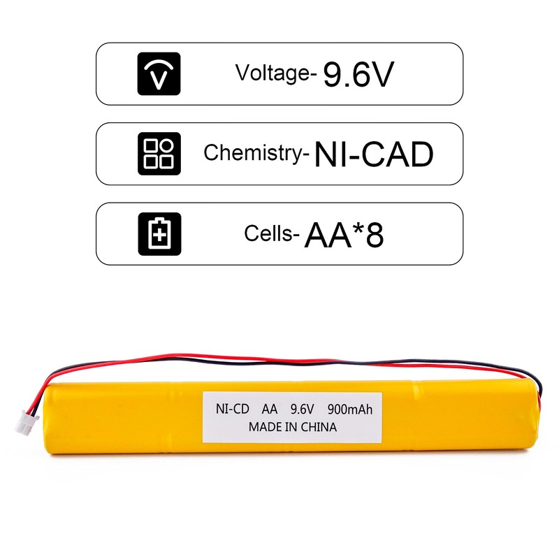 Fulpower 2 Pack 9.6V 900mAh Ni-Cd Exit Sign Emergency Light