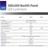 Bright Source Backlit 300x300 LED Panel, Backlit Recessed Ceiling Light,