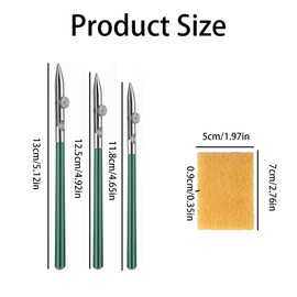 6-Pack Art Ruling Pen Set, 3 Sizes Masking Fluid Pens And 3 Glue Residue Erasers for Watercolor Painting, Drawing, Mounting - Adjustable Ink Line Width for Artists, Students