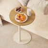 Katrawu C Shaped Round End Table, Small Side Table for