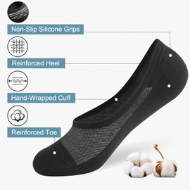 Caldodo Trainer Socks Men's 43-46 39-42 Socks 8 Pairs Trainer Socks Cotton Men's Socks Breathable No Show Socks Invisible in Shoe, Patchwork 8Black, 43 - 46