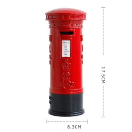 Totority London Piggy Bank Telephone Piggy Bank, Piggy Bank British Pillar Box Vintage Piggy Bank with High Capacity Coin Money for Kids Children Saving Money Postal Money Pot