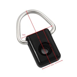 10 Pack of GYWHOOFT Steel Lashing Rings for Kayak, Canoe, Fishing Rigging with M6 Screws x10, D Buckle Tie Down Loops for Kayak Rigging, D Rings for Canoe and Boat (Square Type)