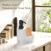 Shinowa Dish Soap Dispenser with Sponge Holder, Refillable Kitchen Dish