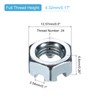 sourcing map 5/16"-24 Hexagon Slotted Nut, Grade 6.8 Zinc-Plated Carbon