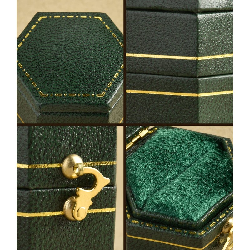 TAIMY Vintage Ring Box, Mini Handcrafted Antique Ring Case，Classical Victorian