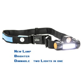 Night Running Light Belt, Brighter Than Reflective Gear, with Front LED & COB Lamp, USB Rechargeable Bright 300 Lumens Safety Belt Light for Night Runners & Dog Walking, New Lamp, Improved Visibility