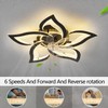 haodengshi 27" Black Geometric Ceiling Fan Lights with Remote, 6