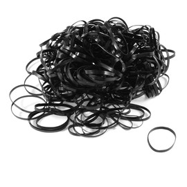 Haobase 250 Pcs Black Rubber Bands Elastic Mini Hair Ties for Toddlers Kids Baby Girls