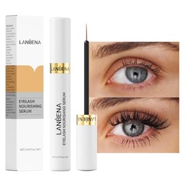LANBENA Suero Para El Crecimiento De Pestañas Y Cejas Ingredientes Naturales Y Seguros, Líquido                                                       