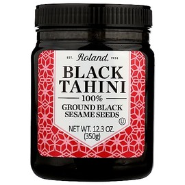 Roland Black Tahini, 100% Ground Black Sesame Seeds, Kosher, 12.3 Ounce (Pack of 6)