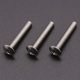 #10-24 x 1-1/4" (50 Pack) Phillips Truss Head Machine Screws for Cabinet Drawer Knob Pull Handle, Stainless Steel 304 (18-8), Truss Head Bolts, Phillips Drive