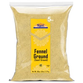 Rani Fennel Ground (Saunf) Powder Spice 80oz (5lbs) 2.27kg Bulk ~ All Natural | Gluten Friendly | NON-GMO | Kosher | Kosher | Vegan | Indian Origin