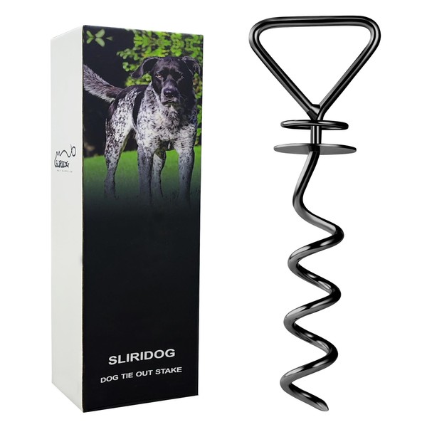 Sliridog Heavy Duty Dog Stake，Heavy Duty Dog Tie Out Stake,