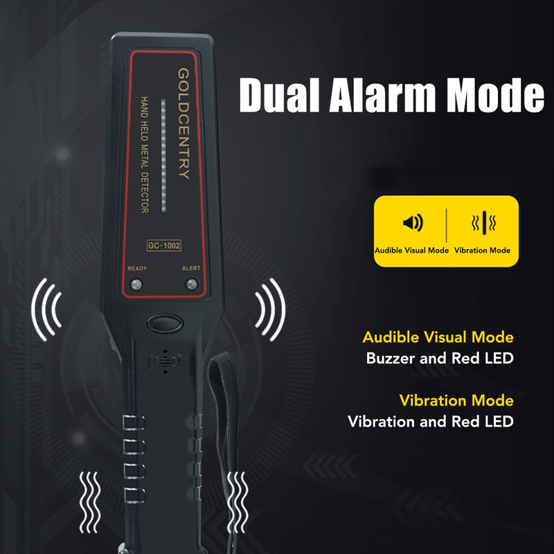 Handheld Metal Detector Portable Vibration Buzzer Security Detection Alarm with