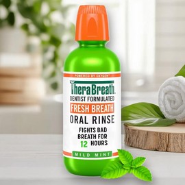 TheraBreath Fresh Breath Mouthwash - Mild Mint Oral - Size: 33.8 fl oz