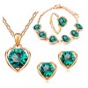 Deluxe Hermoso Set Joyería Piedra Collar + Pulsera + Arete