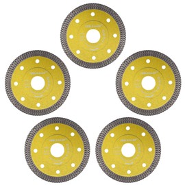 TOOLEAGUE 4 Inch Diamond Saw Blade, Super Thin Tile Blade, Diamond Cutting Wheel for Cutting Porcelain Tile Granite Marbles, 5 Pcs