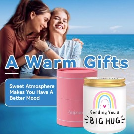 Aujzoo Ocean Scented Candle Gifts for Women,Thinking of You Gift Thank Pink