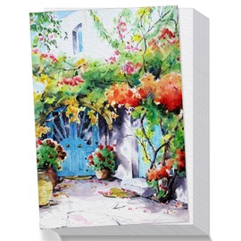 128 Sheets Watercolor Paper Cotton 140LB/300GSM Thick Off-White Cold Press Paper Pack for Kid Child Watercolor Drawing Paper for Painting Art Works Drawing Supplies, 9 x 12 Inches