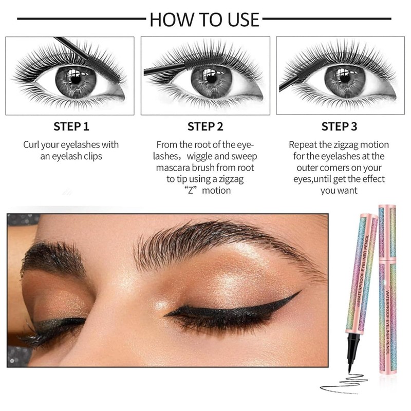 EHIOG Waterproof Liquid Eyeliner Black - Precise Liquid Smudge-proof Liquid