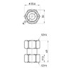 SANEI G3/4 T83-20 Plumbing Parts Adapter with Both Nuts Rotary