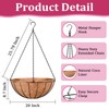 Halatool 20 Inch Large Hanging Baskets Planters for Outdoor Plants,