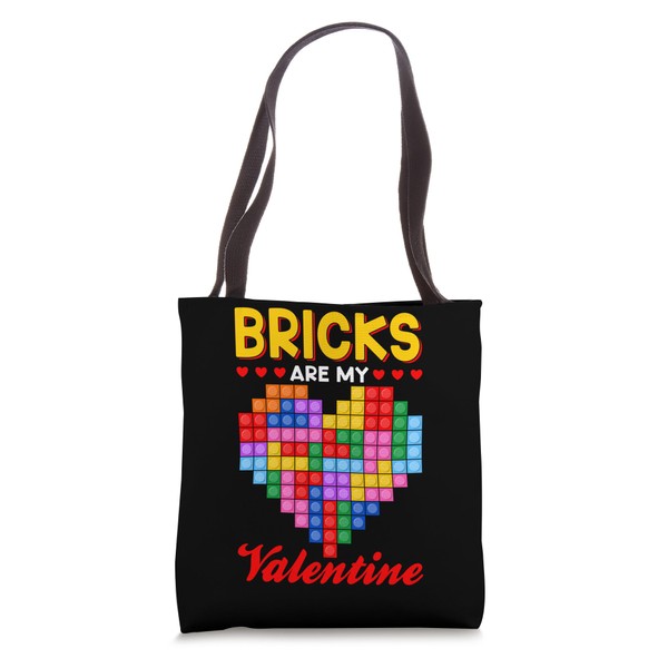Master Builder Bricks Are My Valentine Blocks Heart Tote Bag