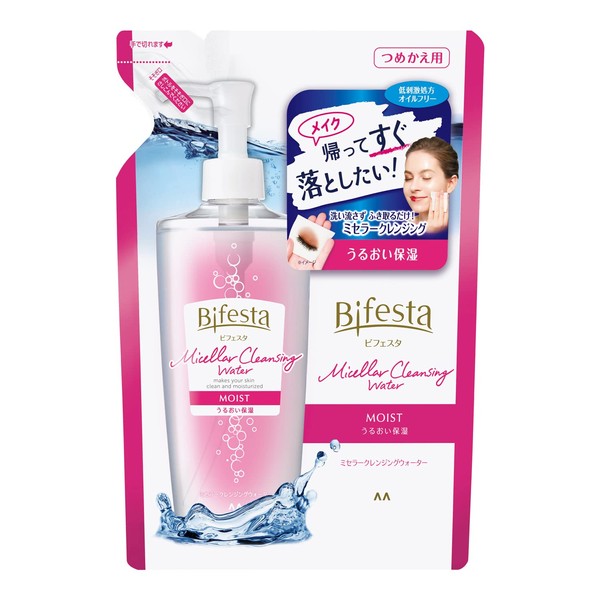 Bifesta Micellar Cleansing Water, Moist Refill, Wiping Type, Moisturizing, Lotion,