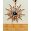 Unbranded Dazzling STARBURST Rhinestone STAR Blue Jewel Flower Rose Gold