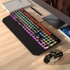 Typewriter Mechanical Gaming Keyboard and Mouse Combo, Retro Punk Round