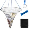 Gefischtter Bridge and Pier Fishing Net, Foldable Drop Net for