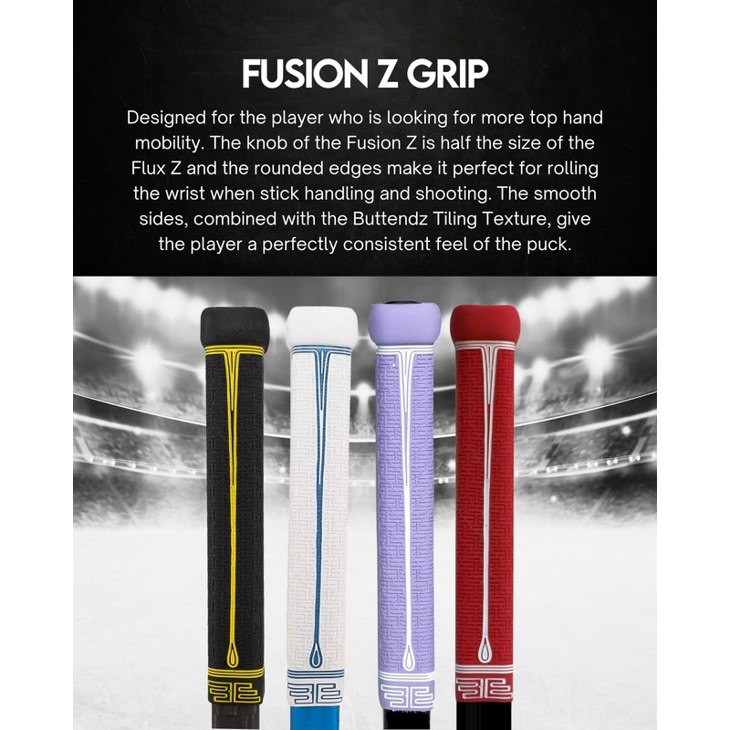 Buttendz Fusion Z Hockey Stick Replacement Grip - Reusable Design