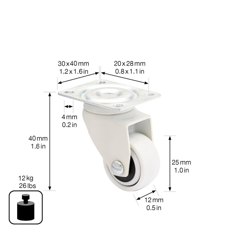WAGNER Design - 3C - 01222601 Swivel Castor / Furniture
