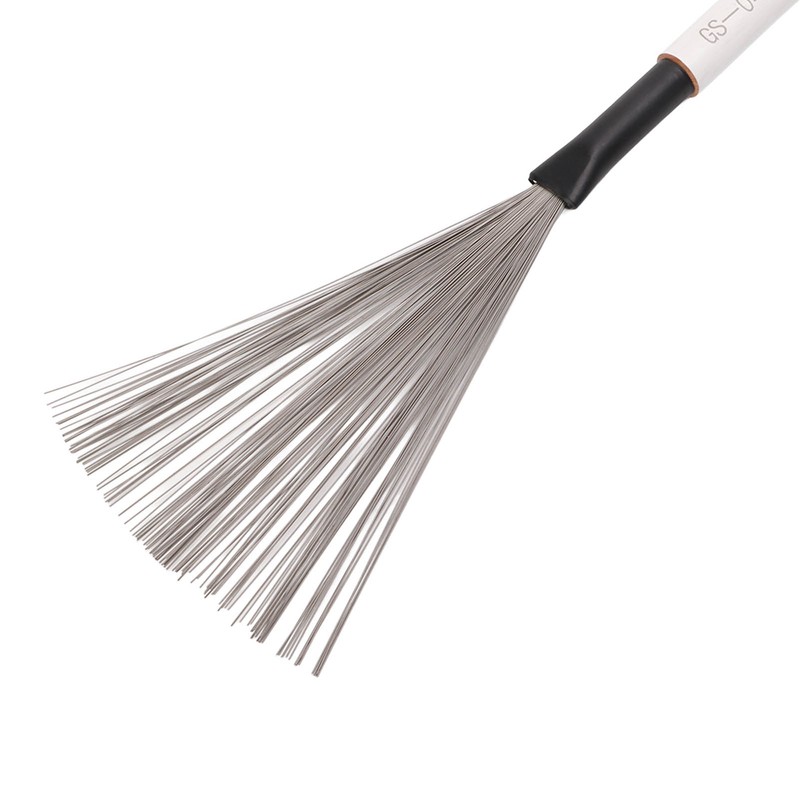 Drum Brush Steel Wire Maple Wooden Handle Percussion Tool Instrument