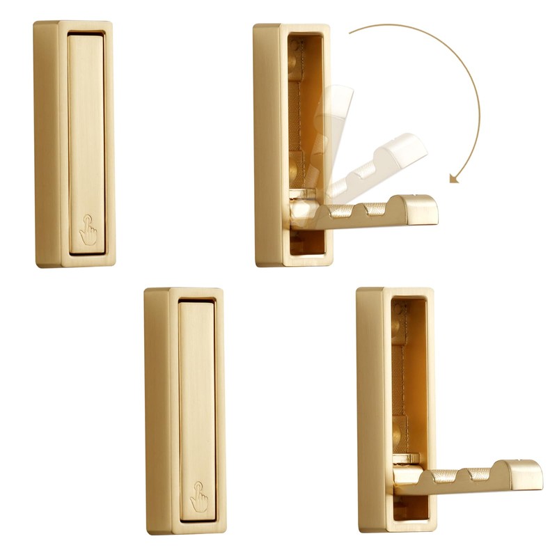 VOSEPO VOSEPO Folding Wall Hook, 4Pcs Foldable Coat Hooks Wall