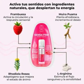 Suplemento Alimenticio Para Mujer Bebida - Yaakunaj Luxury - Sensa Fem - Shot Líquido Vainilla - 10ml - Energía- L-Arginina - Frambuesa Roja - Extractos Naturales - Portátil - Hecho en México