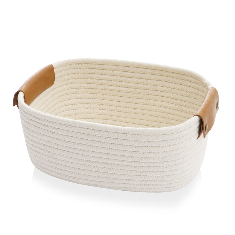 YOSTORYA Storage Basket (Set of 3) Cotton Rope Woven Storage