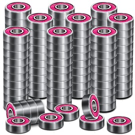 Premium 100Pcs 608rs Bearings Skateboard Bearings Chrome Steel Ball Bearing Longboard Bearings(8x22x7mm) for Quad Skate Double Rubber Sealed Miniature