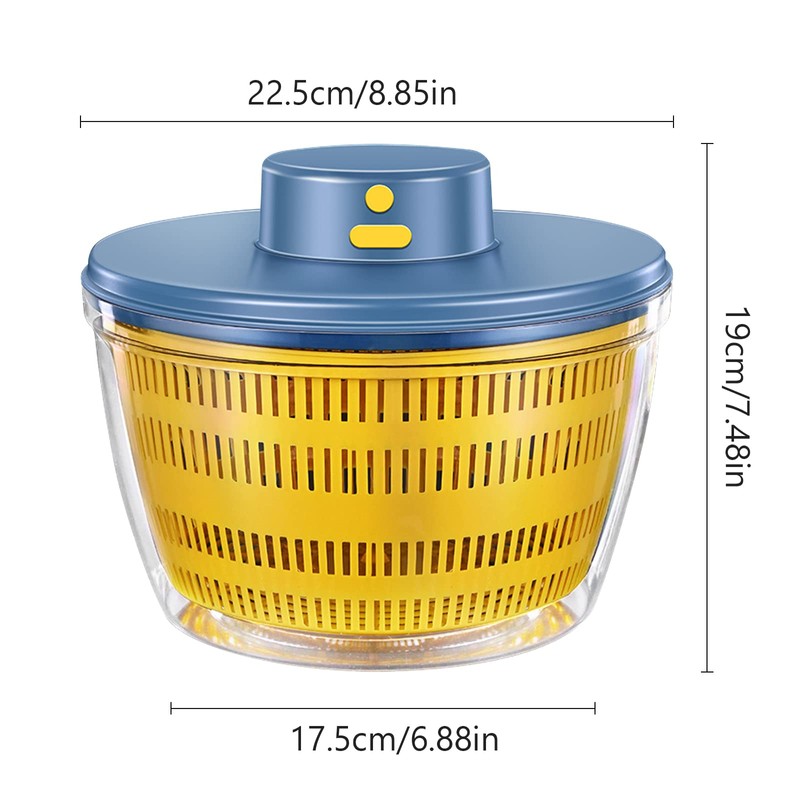 Electric Salad Spinner, 4L Lettuce Spinner Large Capacity USB Chargeble