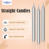 Horizon Straight Candles Set of 10 Pieces (Silver)