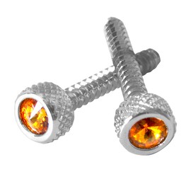 GG Grand General 67190 Chrome Dash Screw with Amber Crystal for International