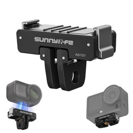 Dual-Direction Magnetic Mount Adapter for DJI Osmo Action 6/Nano - Quick-Release Base with 1/4" Thread & Foldable Connector for Tripods, Selfie Sticks, Vlogging Accessories